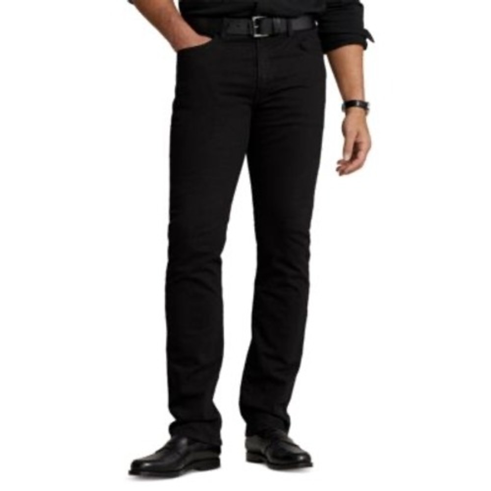 Polo Ralph Lauren Slim Fit Black Stretch Jeans Mens 38x30
